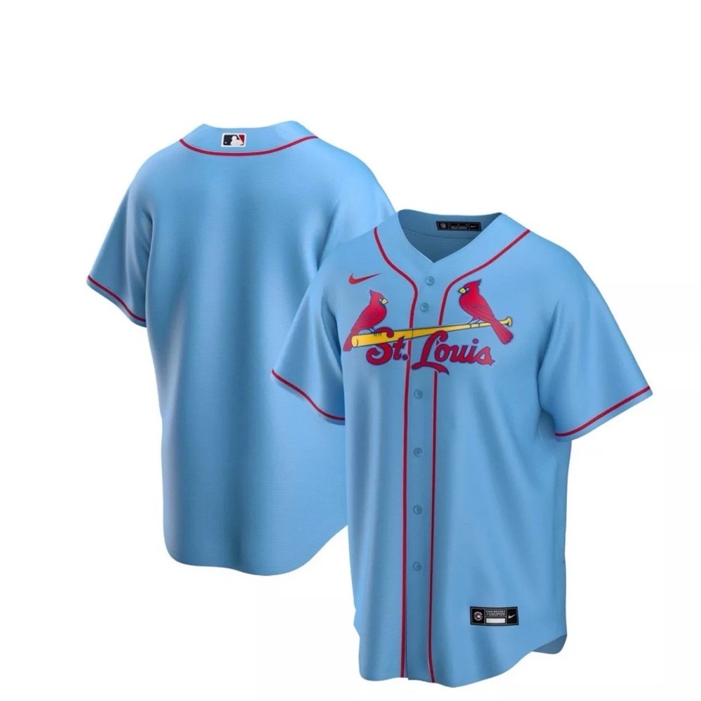 Nike Light Blue and Red St. Louis Cardinals Youth Jersey